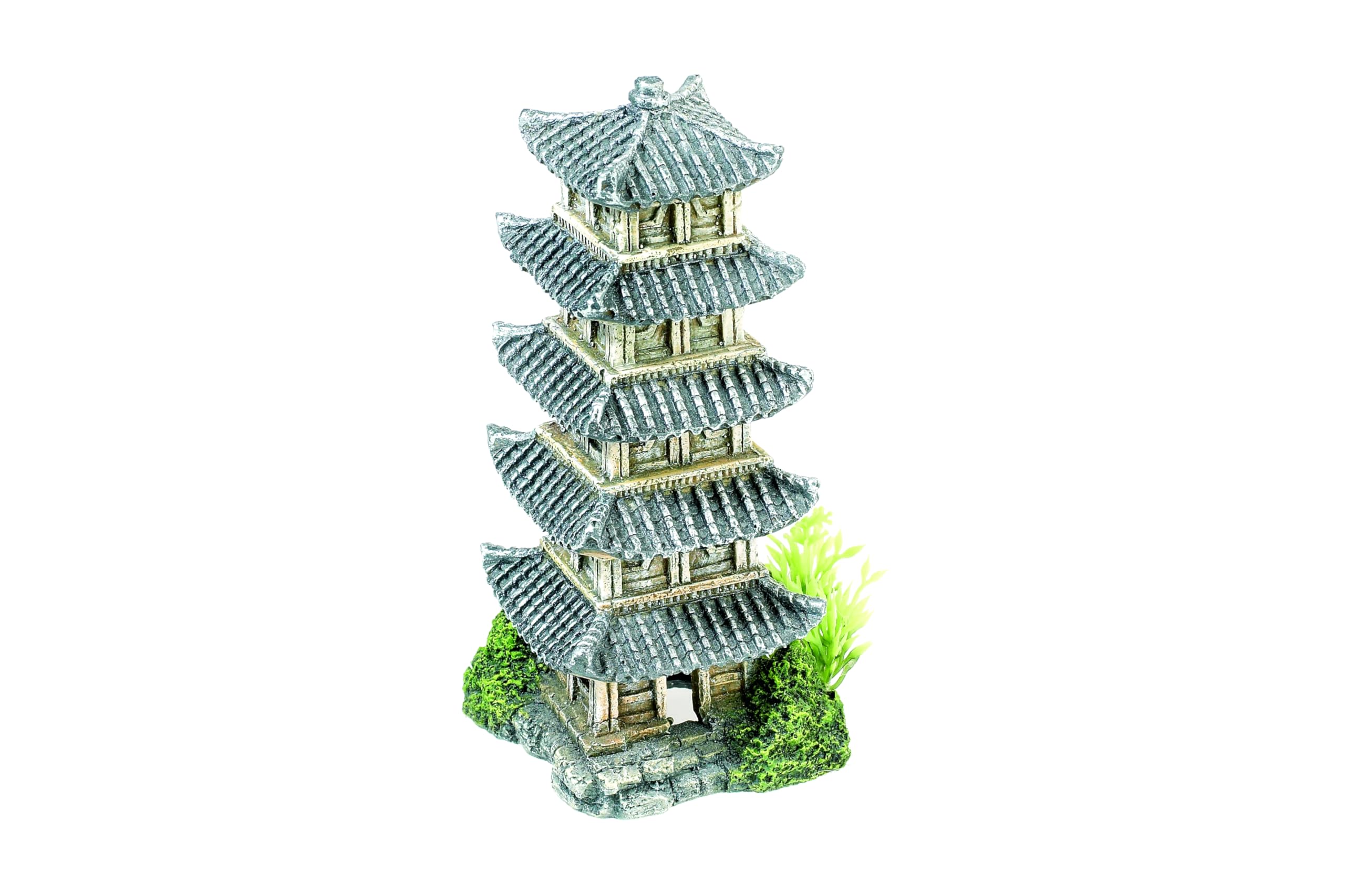 Classic Oriental Tower & Plants Aquarium Ornament Fish Tank Decoration 3156