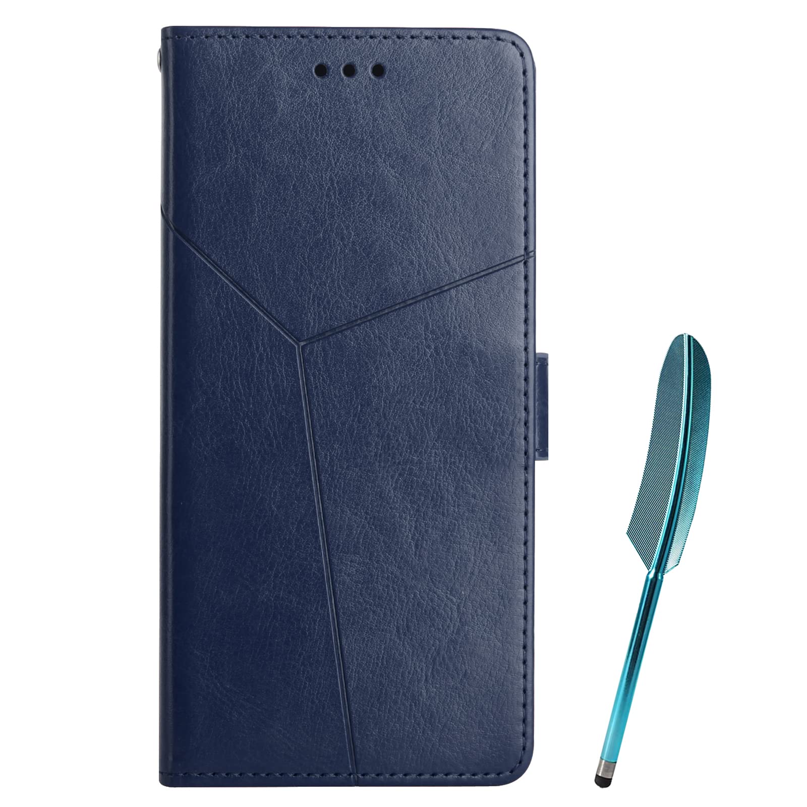 Wallet Phone Case TCL 30 SE, TCL 30 SE Case Wallet Faux Leather (Feather capacitor pen), Case Cover for TCL 30 SE (Dark blue)