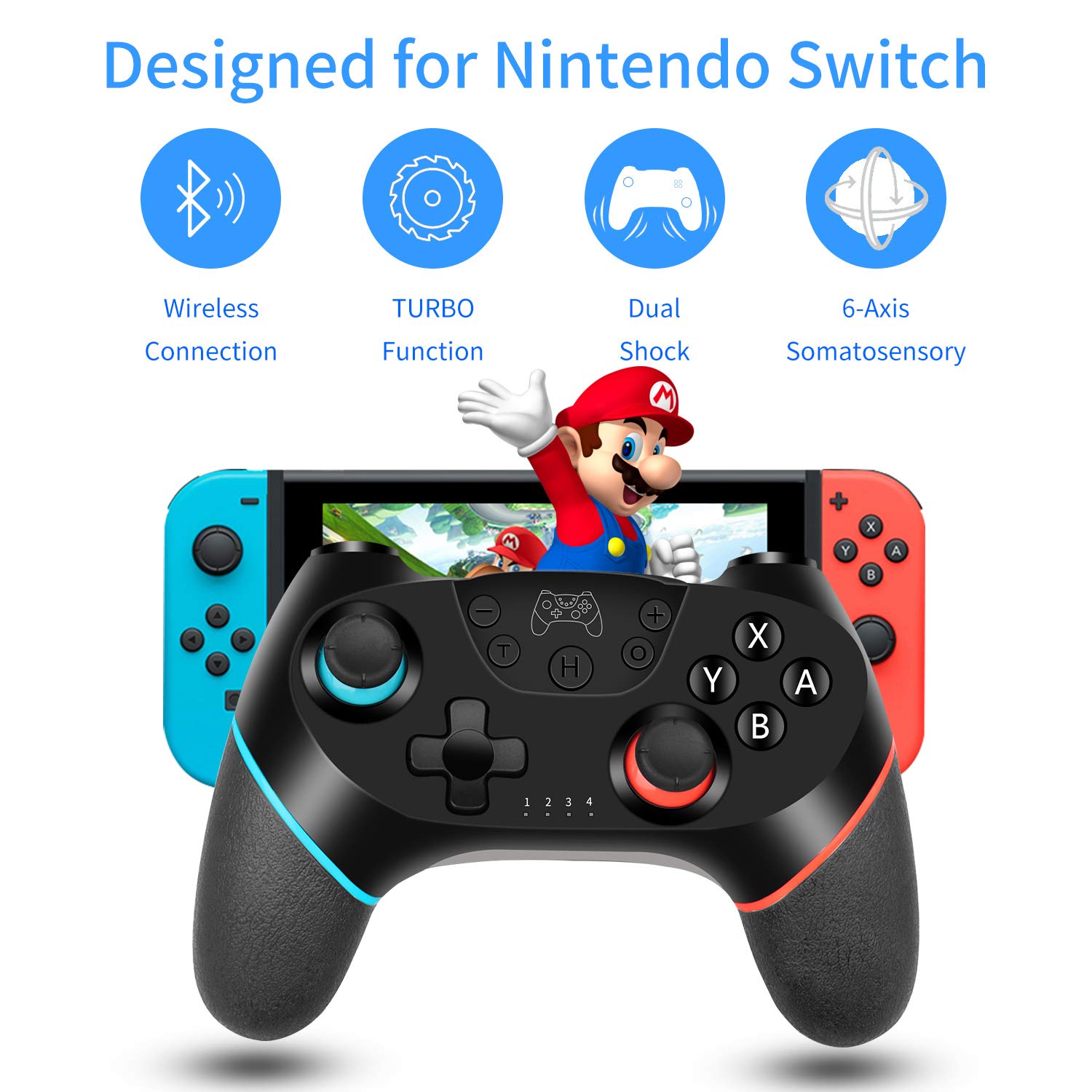 Wireless Switch Pro Controller Gamepad Joypad Remote Joystick for Nintendo Switch Console