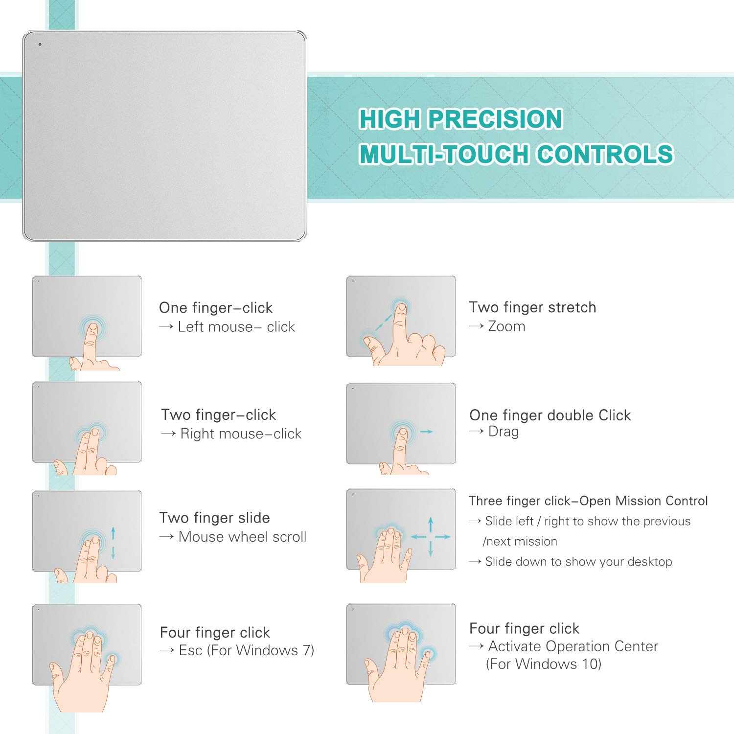 Usb Direction Control Pad Mua USB Trackpad Touchpad, Portable Slim Aluminum USB Wired Touchpad ...