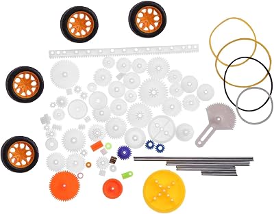 Yosoo Health Gear 78pcs Plastic Gears Pulleys Worm Shaft Kit for DIY Model