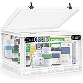 Large Medicine Lock Box with Dual 3-Digit Combination Locks, 24L Lockable Storage Box for Medication, Snacks, Phone, and Electronics - BPA-Free Organizer Bin for Home, Office, Fridge, and Safety