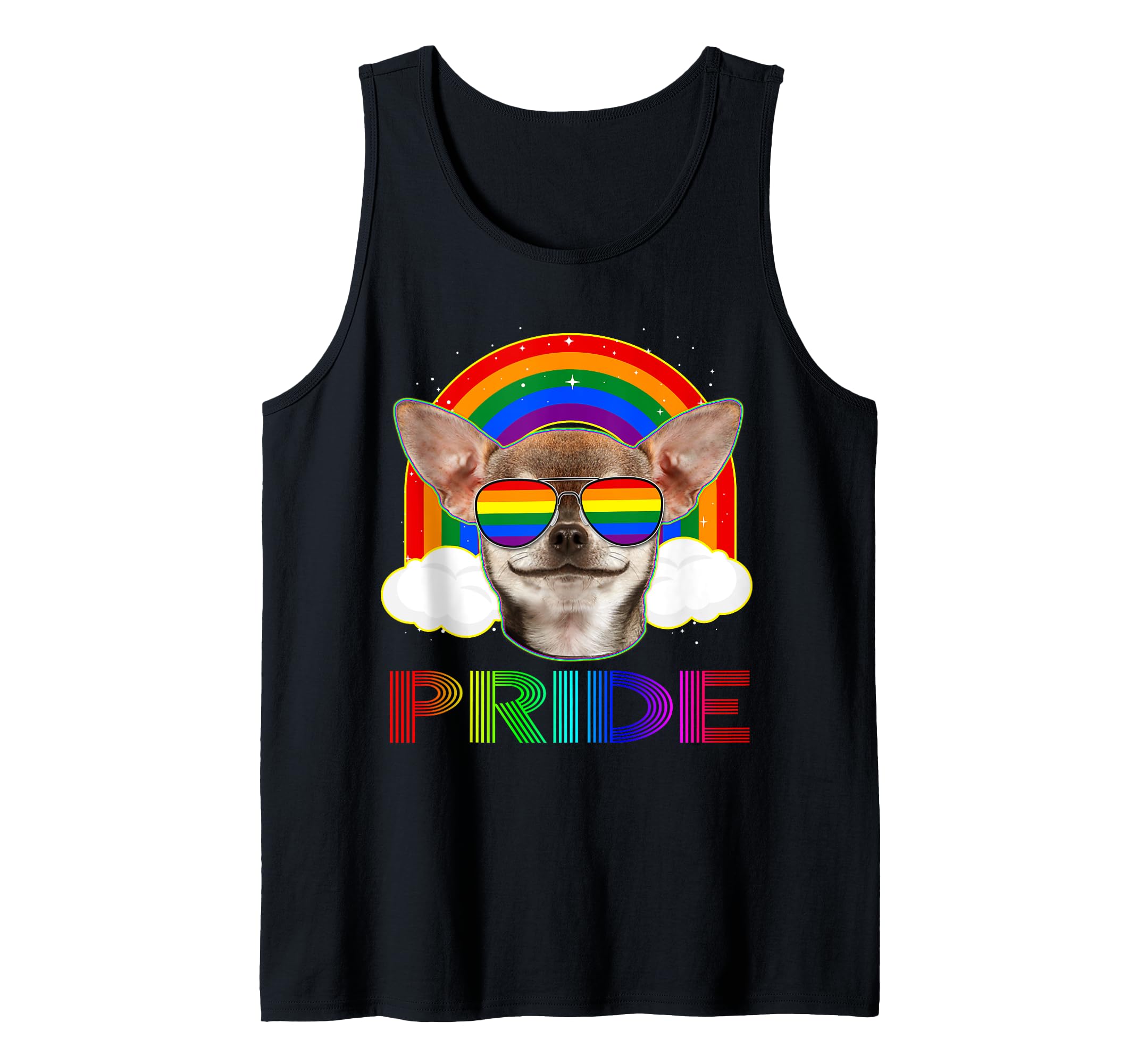 Chihuahua Dog LGBT Rainbow Gay Lesbian Funny LGBTQ Pride Tank Top