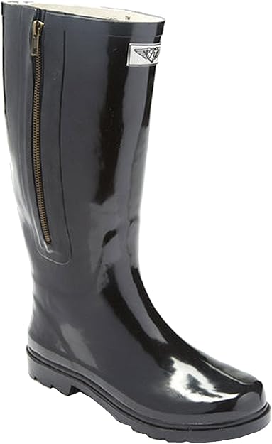 rain boots with zipper up the back