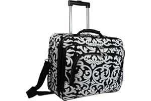 World Traveler Unisex-Adult Rolling 17-inch Laptop Briefcase Computer Case Rolling Laptop Briefcase