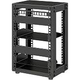 8U Server Cabinet, 10 inch Mini Server Rack for Network, Servers, A/V Equipment and DIY Projects, 7.87 inch Depth, Black