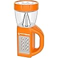 Wakeman LED Lantern Flashlight Combo - Portable 3-in-1 Lightweight Lamp with Side Panel Light for Camping, Hiking & Emergencies Outdoors (Orange)