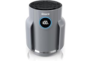 Shark Air Purifier for Home, NeverChange Compact Pro, for Bedroom, Nursery, Home Office, Dorm, HEPA-Exceeding Filter, Captures Pollutants, Pet Dander, Dust, Odor, Smoke, and More, HP071BRN, Winter Fog