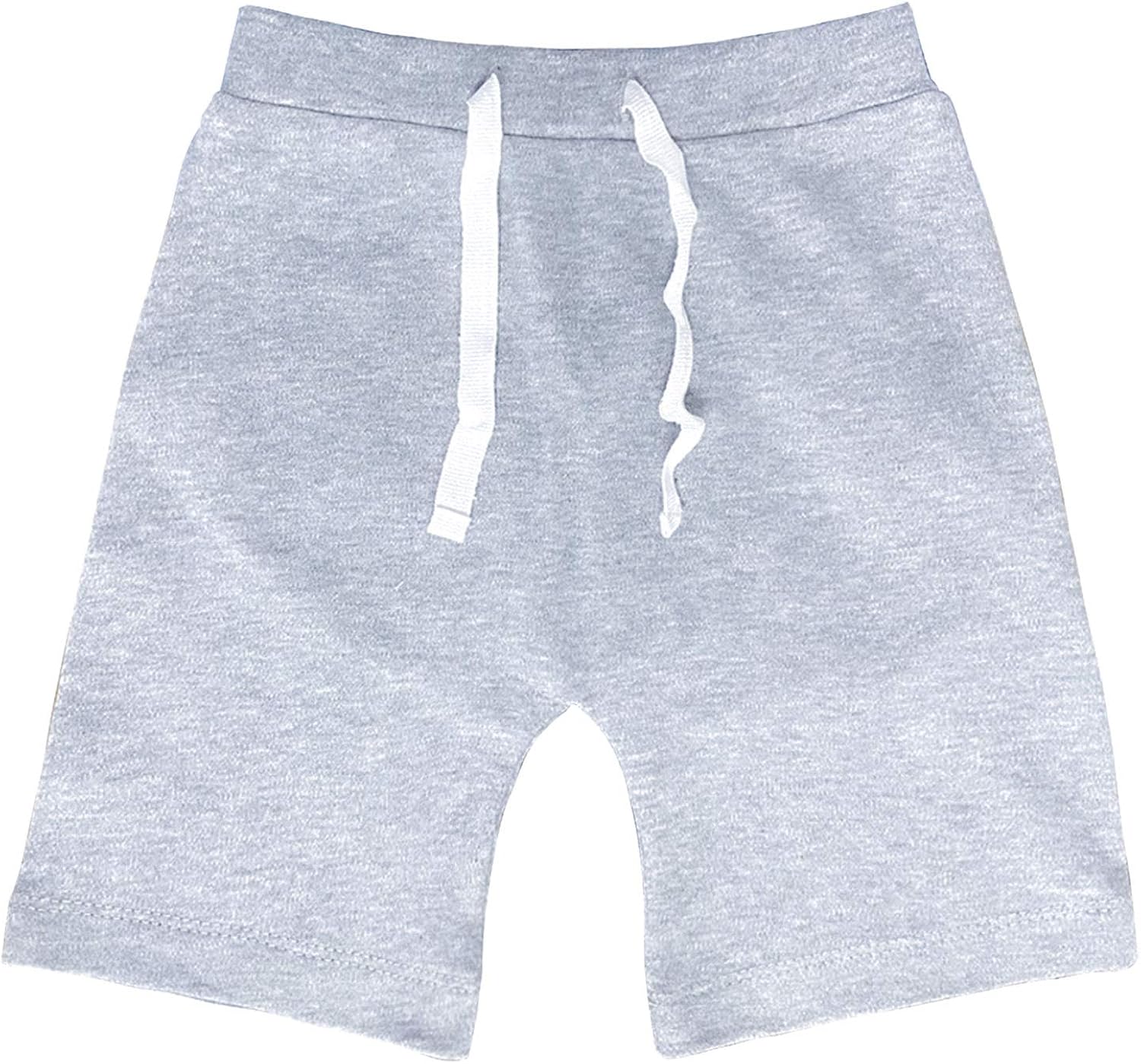 SOBOWO Baby Boys Girls Shorts 3-Pack Newborn Solid Color Cotton Sport Jogger Short Pants for Unisex Boy Girl 0-24 Months: Clothing