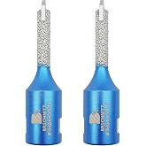 Diamond Mortar Raking Bit - BRSCHNITT 2pcs Mortar Raking Tuck Pointing with Carbide Tipped for Granite Marble Concrete Masonry Stone Removals Vacuum Brazed Bit 5/8-11 Thread (8 * 42mm 5/16"*1-5/8")