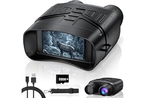 TELUHA Night Vision Goggles for Adults, 4K Night Vision Binoculars with 5000mAh Rechargeable Battery and 32GB TF Card for Hunting, Wildlife Observation and Security