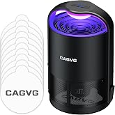 Fly Trap Indoor, Fruit Fly Traps for Indoors Suction &Adjust Light, Black | Plug-in Gnats Killer Catcher with 365-395 nm Wave