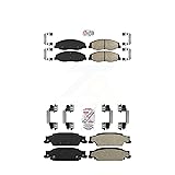 AmeriBRAKES Front Ceramic Rear Semi-Metallic Disc