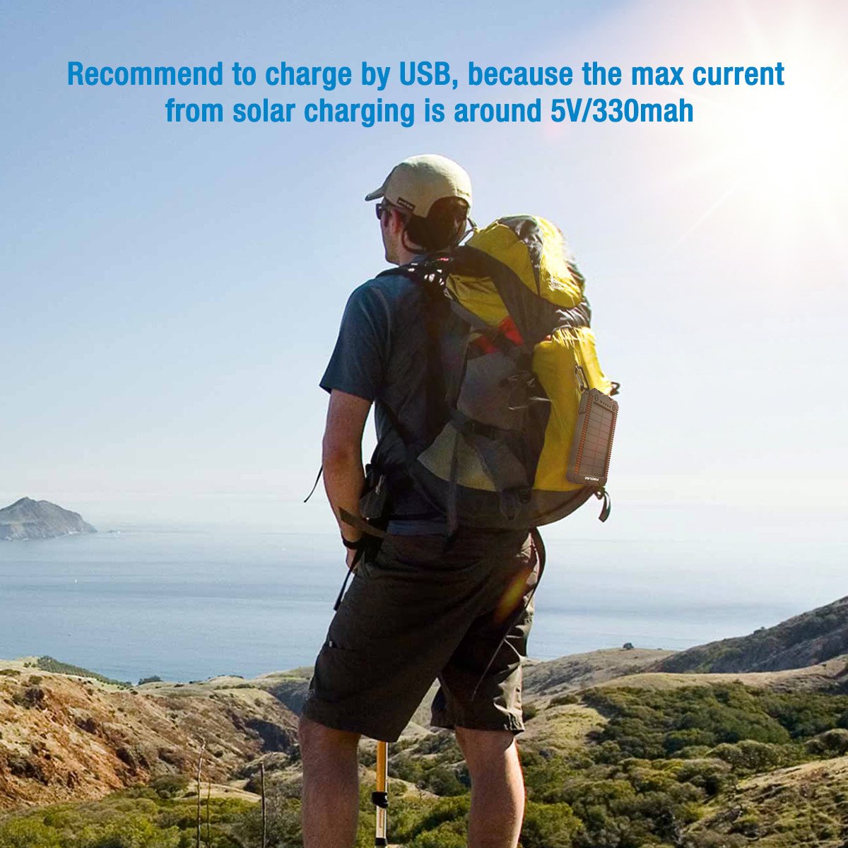 [Upgraded] Poweradd Apollo 2 Solar Charger 12000mAh Portable Solar Panel Power Bank Waterproof/Shockproof/Dustproof Dual USB Port Solar Battery for Emergency Outdoor Camping Travel