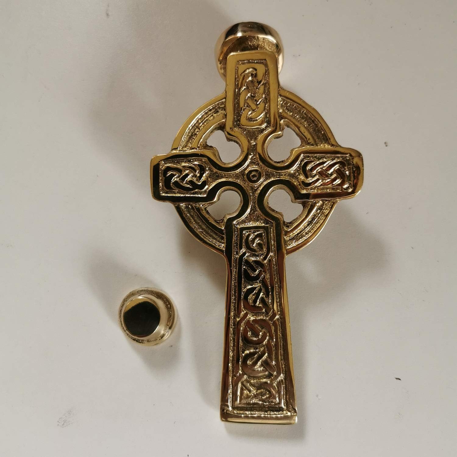garden ornaments and accessories Solid Brass Celtic Cross Design Door