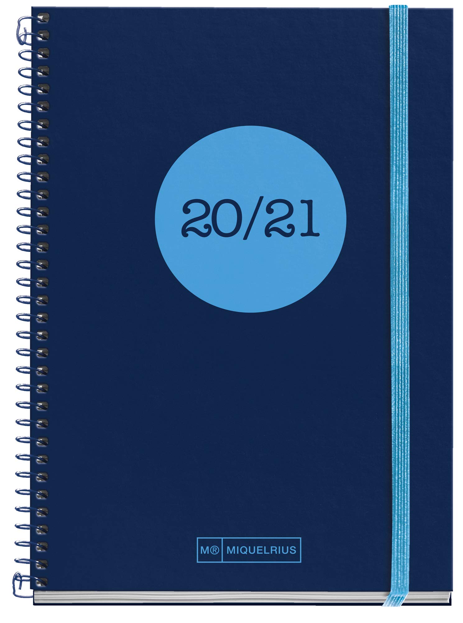 School Diary Polypropylene Plus Spiral 155x213 mm Day Page 2020 Classic Mole Miquelrius Blue Castilian