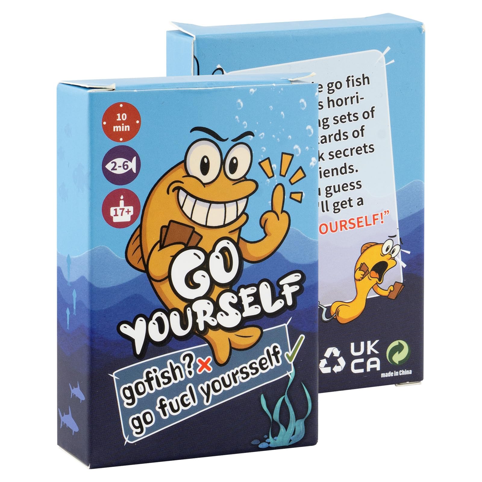KINFERTE for Go Fish Yourself Card Game - 2026 Hilarious Fish-Themed Party Game for Adults, Interactive Fun for 2+ Players, Perfect Gag Gift for Friends & Family Game Night-B