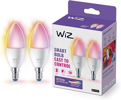 WiZ Smart Bulb E14 Colour Dimming LED Works with Alexa Google Assistant HomeKit