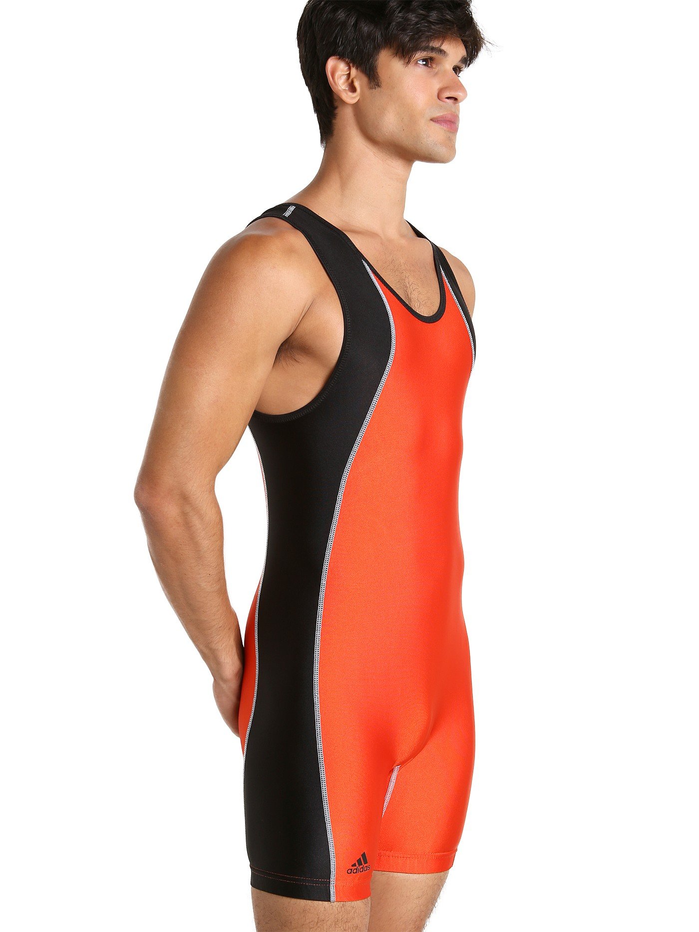 adidas Mens Wide Panel Singlet, Orange/Black, XS