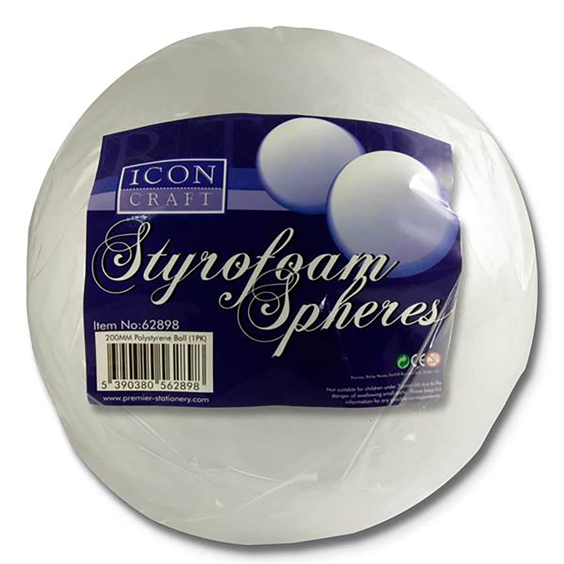 Premier Stationery Icon Craft Styrofoam Sphere. 200mm
