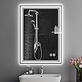 24“ x 36” LED Mirror for Bathroom Front and Backlit Anti-Fog Dimmable 3 Colors LED Bathroom Mirror with Lights Memory Function Smart Mirror Wall Mounted Horizontal/Vertical