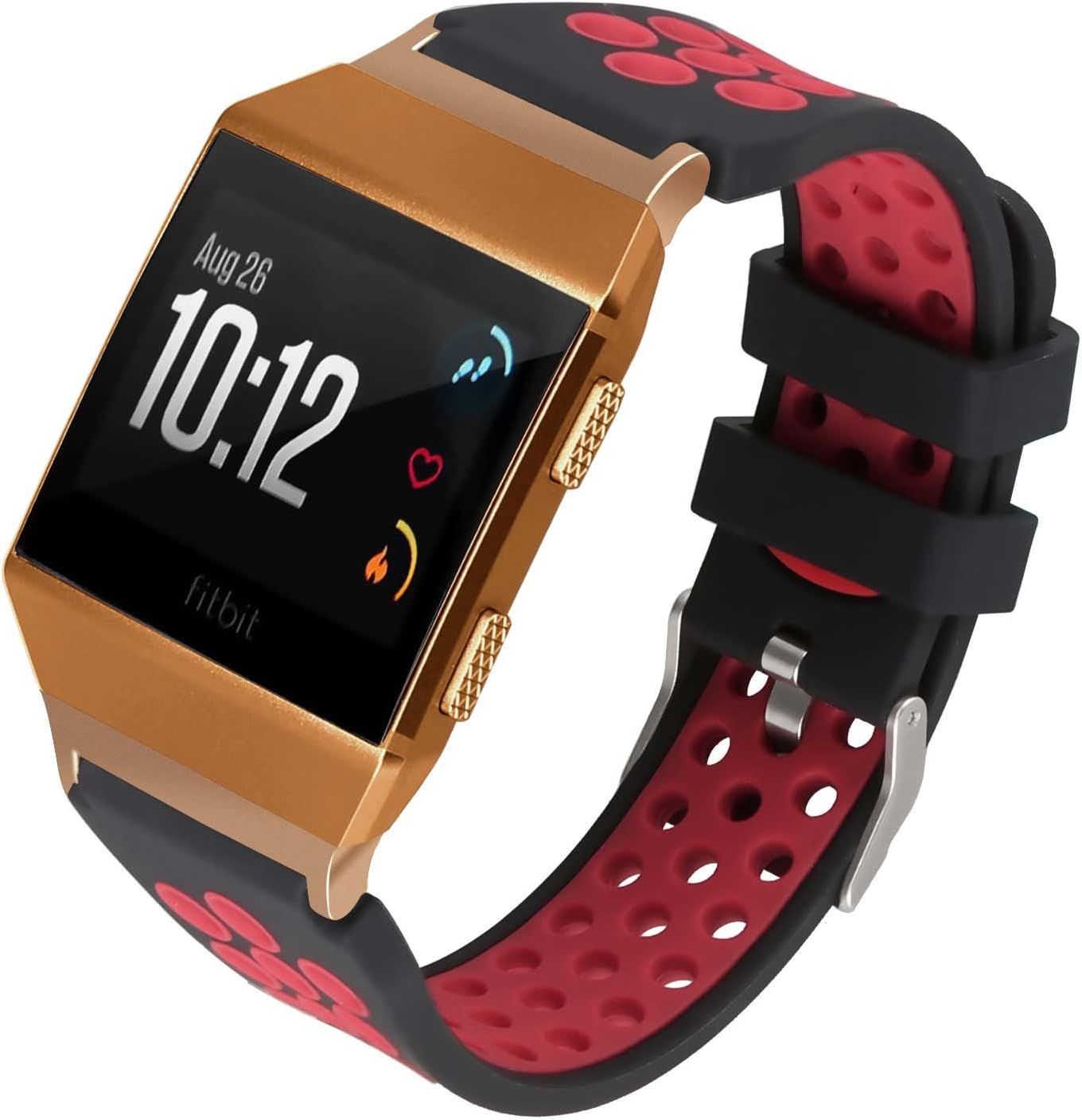 ESeekGo IonenArmband für Fitbit Ionic aus weichem Silikon mit Metall