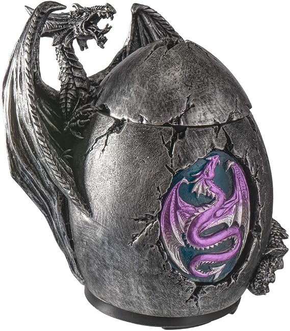 Pacific Giftware Dark Dragon, Résine Coulée à Froid, 15 Cm De