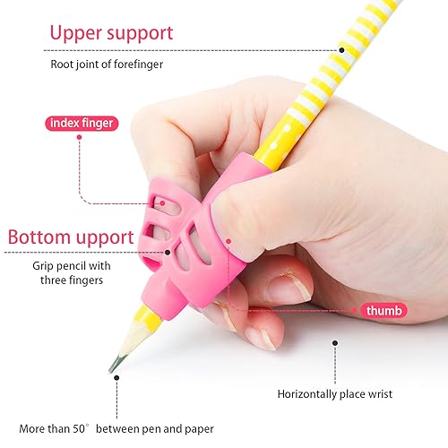 Pencil Grips for Kids Handwriting ，BUSHIBU Proper Pencil Pen Grip