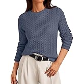 LILLUSORY Womens Lightweight Cable Knit Soft Business Casual Trendy Classic Pullover Sweaters Fall Outfits 2026