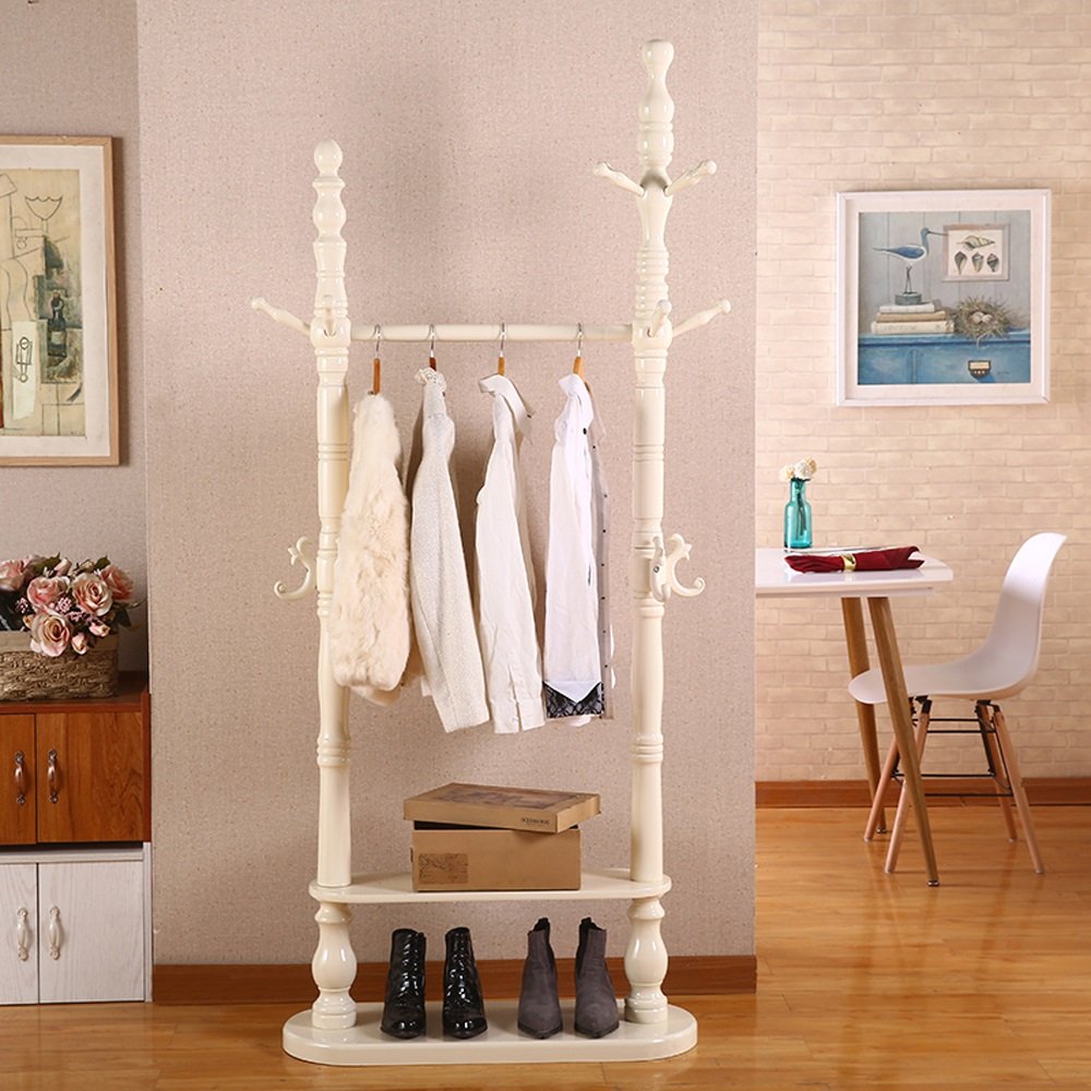 Amazon Com Kxbymx Coat Rack Single Pole Landing Solid Wood