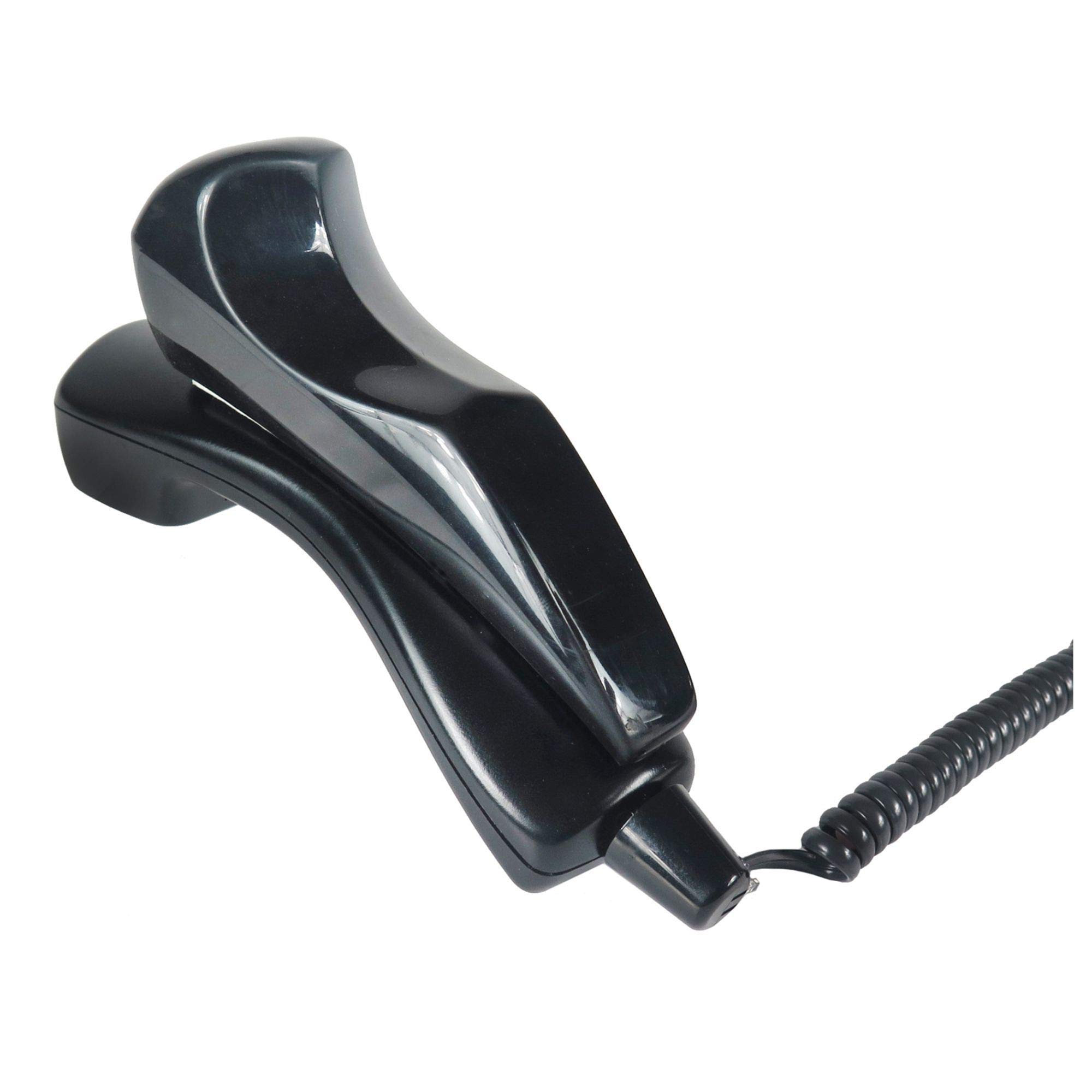 Softalk II Antibacterial Black Phone Shoulder Rest Landline Telephone