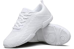 TUOTOM White Cheer Shoes for Girls Youth Cheerleading Shoes Breathable Tumbling Gymnastics Competition Tennis Dancing Sneakers