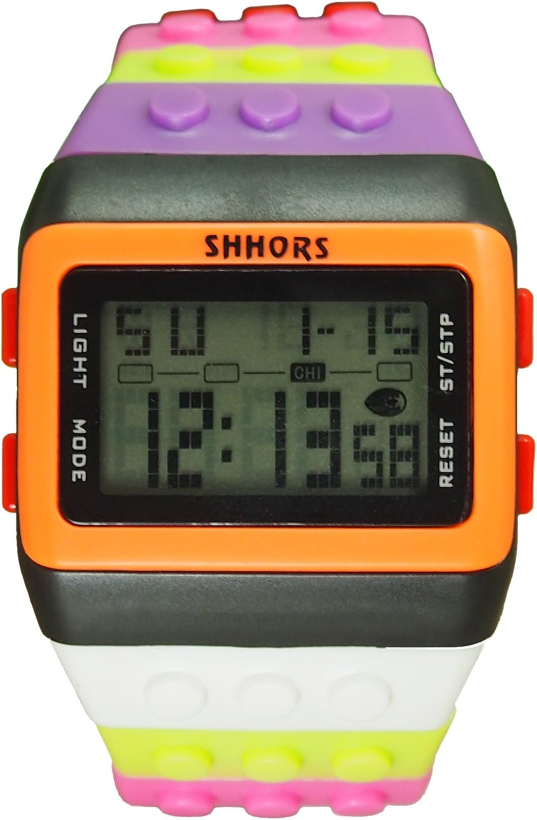 Colour Multifunction Watch – SHHORS Rainbow Colour Multi Function LED Watch Kids Swimming Sports Digital Wrist Watch Waterproof (Styel 5)