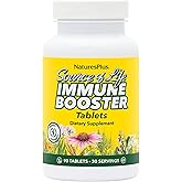 NaturesPlus Source of Life Immune Booster Adult Formula, Rapid & Extended Release - 90 Vegetarian Tablets - Natural Immunity Booster Supplement - Vitamins A, C, E & Zinc - Gluten-Free - 30 Servings