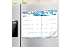SUNEE Magnetic Calendar for Refrigerator 2026-2027 from October 2025 to June 2027, Fridge Calendar Magnet 21 Months for Family, 8.5"x11" Monthly Wall Calendar, Seasonal