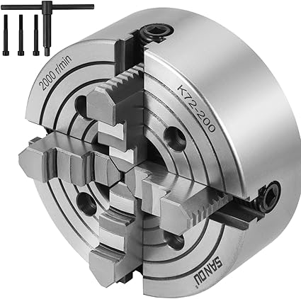 Mophorn Mandrin Independant A Mors En Metal A 4 Machoires De 200 Mm 8 Po Cle De Mandrin Amazon Fr Bricolage