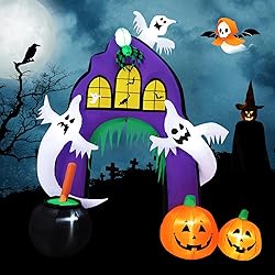 Tangkula 9 FT Tall Halloween Inflatable Castle