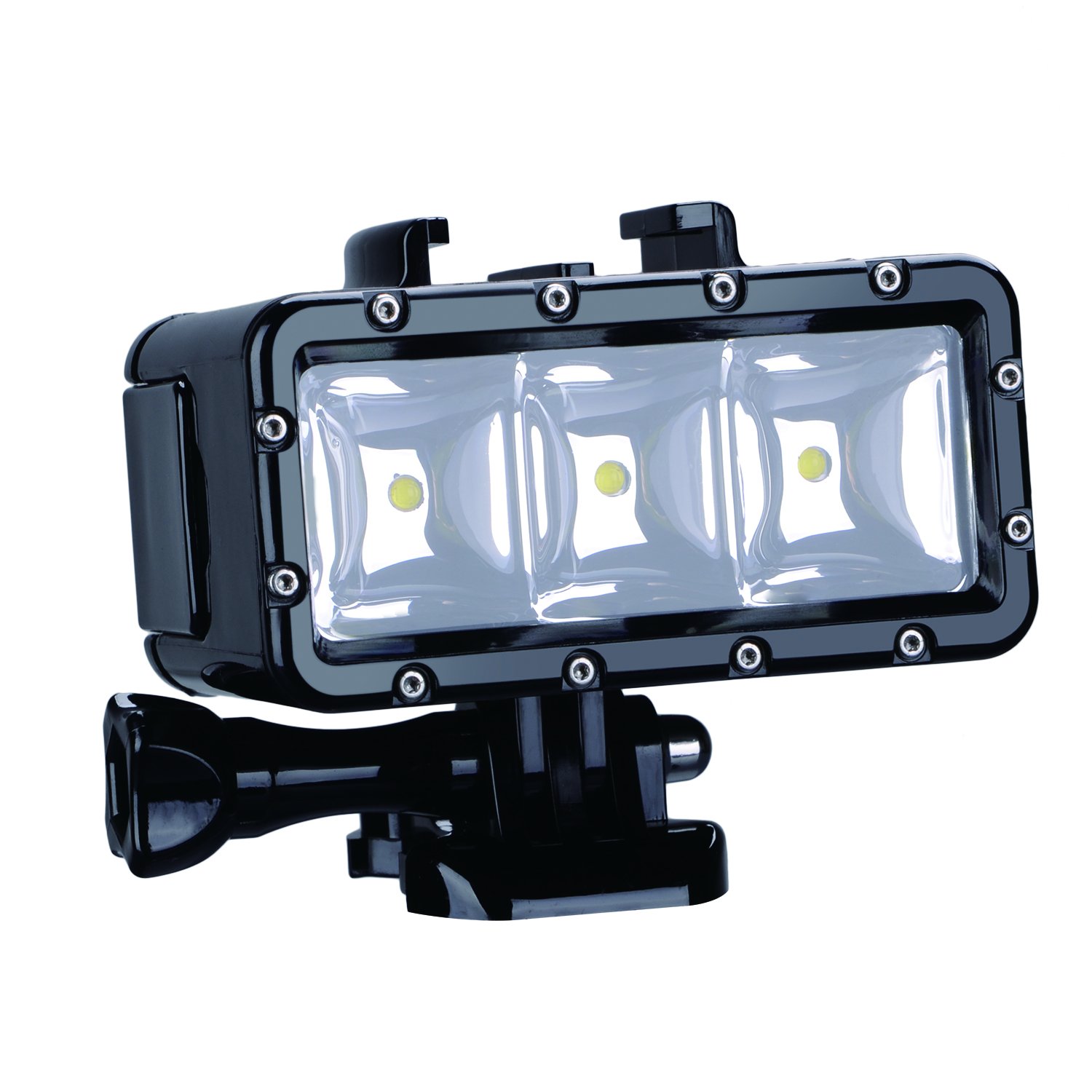 Suptig Waterproof High Power Dimmable Dual Battery Fill Night Diving Underwater Light for Gopro Hero 13, 12, 11/10/9/8/7/6/5/4/3+/3, Akaso, DJI Osmo, Insta 360
