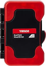 TIMCO Brad Point Wood Bit Set 15pc Weatherproof Case Hardwood Softwood view 3