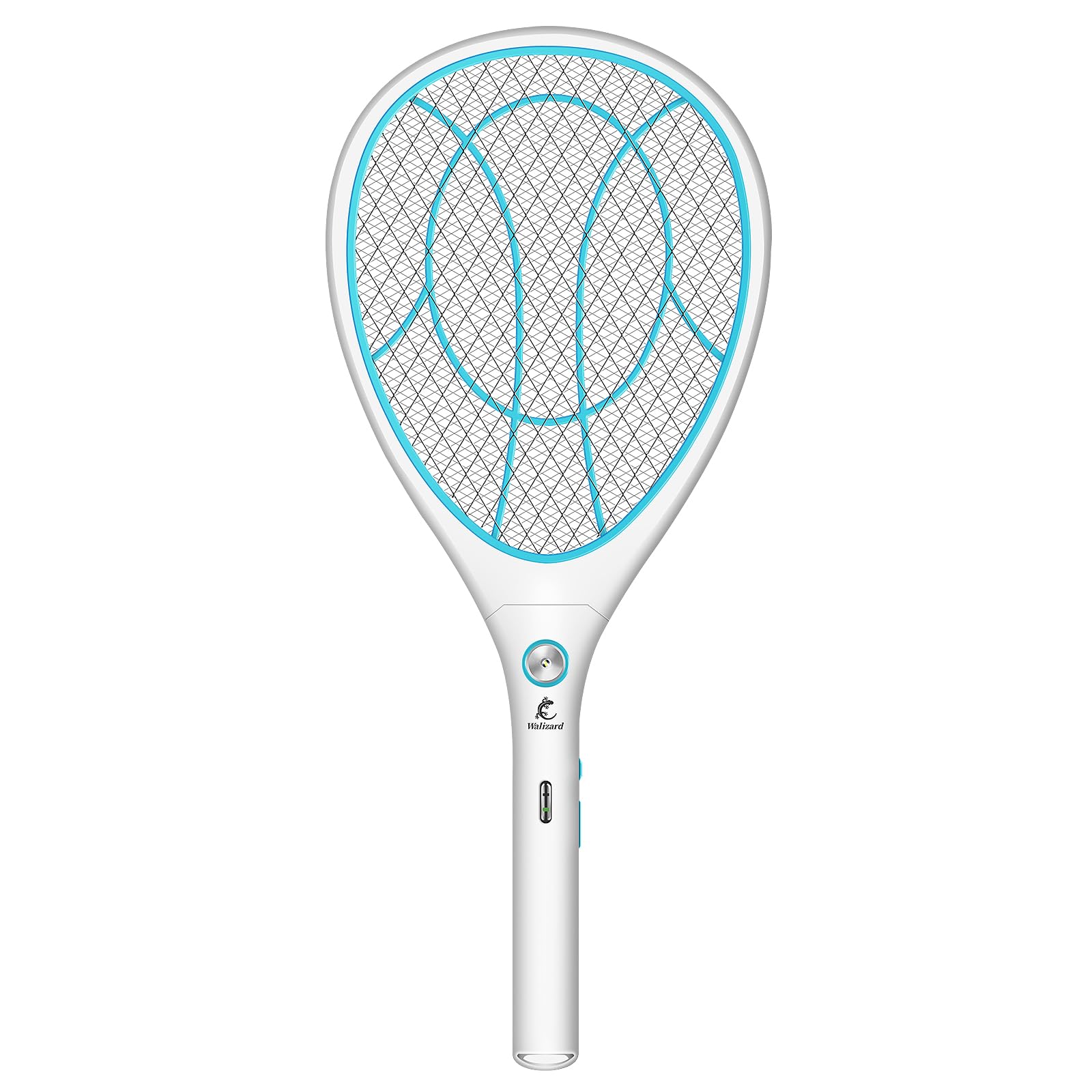 Walizard Fly Zapper Electric Fly Killer: Fly Swatter Electric Bug Zapper Racket Bat Electronic Mosquito Insect Killer Indoor USB Rechargeable 3000V