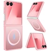 Casewind Magnetic for Samsung Galaxy Z Flip 7 Case[Compatible with Magsafe] | [16FT Military Drop Protection]Slim Translucent Matte Shockproof Protective Women Phone Case for Samsung Z Flip 7,6.9",Pink