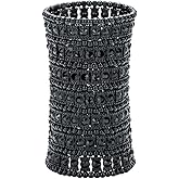 Szxc Womens Ballroom Rhinestone Stretch Cuff Bracelets Fit Wrist Circumference from 6.5" to 7.8" - Lead & Nickle Free