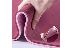 TENOL JELS Extra Thick Yoga Mat, 2/5 inch, Ergonomic 3D Non Slip Design, SGS Certified TPE Material, Yoga Mat for Men Women with Carrying Strap,Exercises Mat for Yoga, Pilates and Floor Workout(72"x26")…