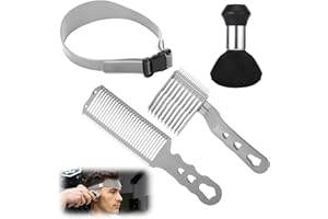 MAAHONGH Fade Comb for Men Haircut Kit, Fade Hair Trimming Comb with Haircut Band, Barber Friend Guide for Men and Neckline Template, Guide Hair Cutting Guide(Grey)