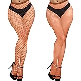 Benefeet Sox Womens Fishnet Tights Gothic Fishnet Stockings Sexy High Waist Fishnets Girls Sheer Mesh Pantyhose 2 Pairs