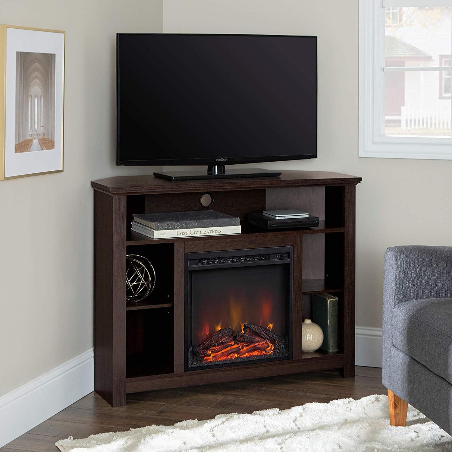 Corner Electric Fireplace TV Stand: A Stylish and Functional Solution from Menards