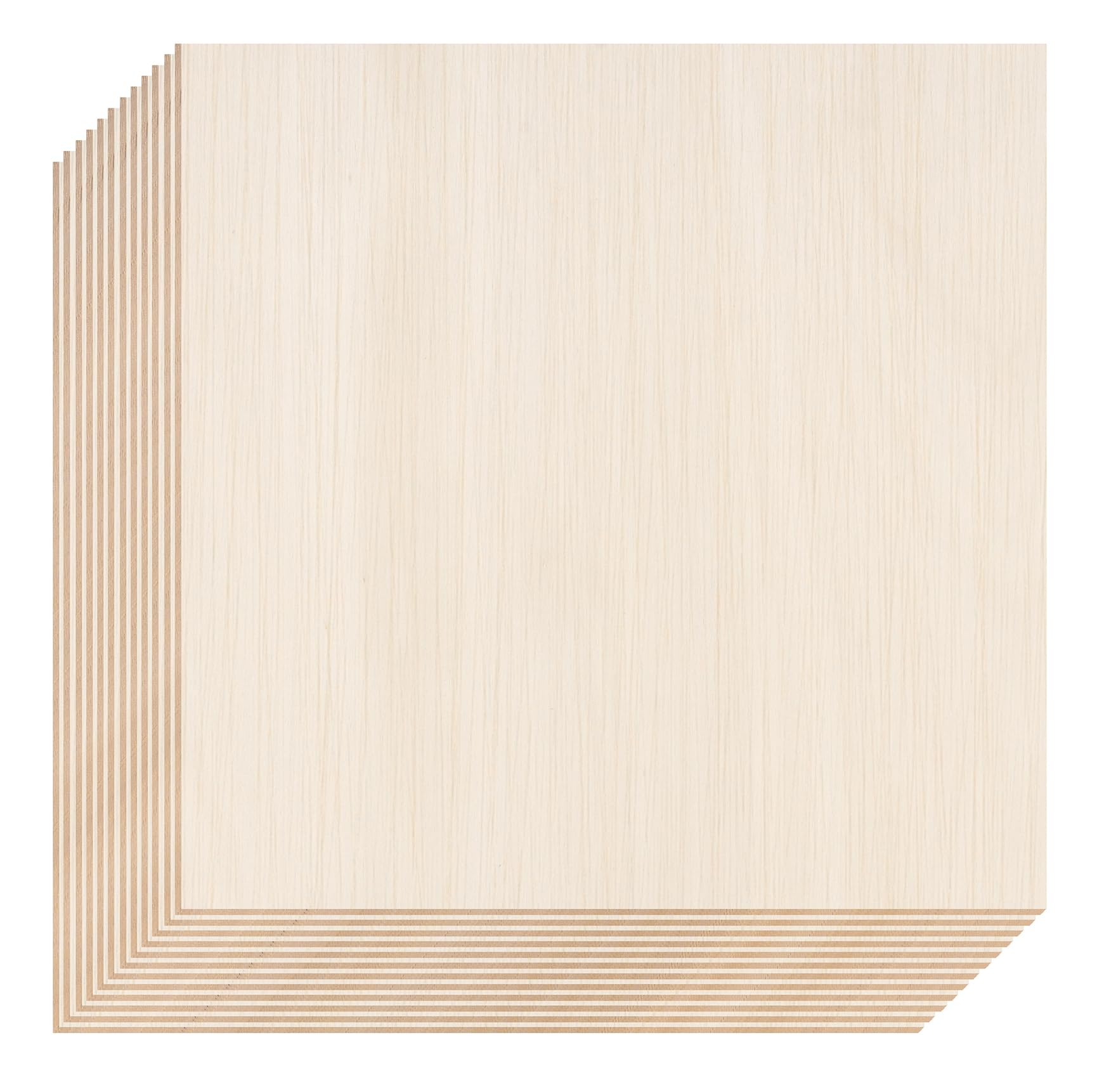 Photo 1 of 12 Pack Basswood Sheets 12x 12 x 1/10 Inch Thin Plywood Balsa Wood Sheets Unfinished Wood Squares Boards Balsa Wood Sheets for Crafts Laser Cutting Wood Burning and Drawing (12 x 12 inch)