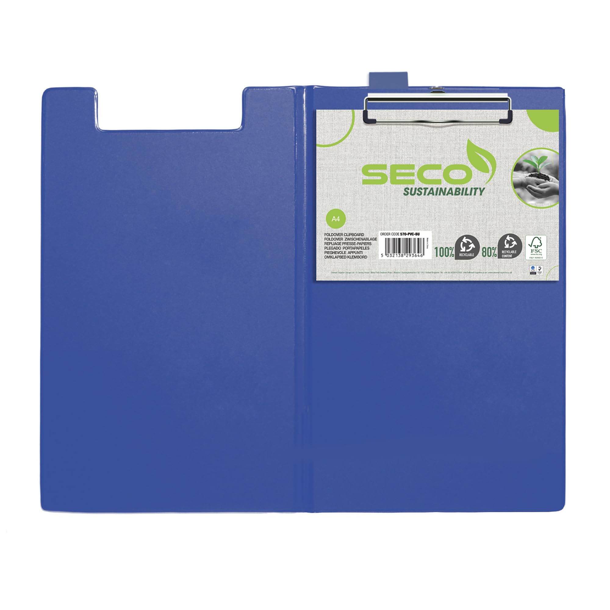 Blue Foldover Clipboard A4+