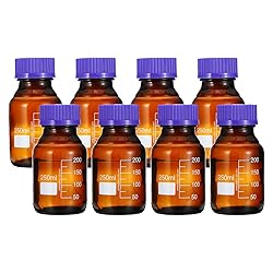 PATIKIL 8 Pack Reagent Media Storage Bottles, 250ml