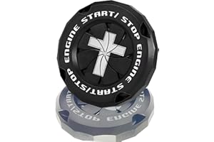 ERARISE Push Start Button Cover,Rotary Car Engine Start Stop Button Cover Protector, Cool Car Accessories Interior Decor Sticker Motorcycle Key Ignition Switch Cover